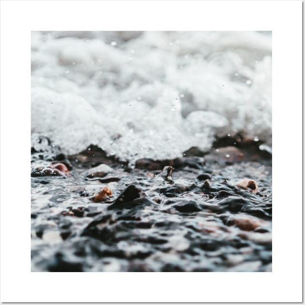 SCENERY 68 - Clear White Sea Water Wave Rock Beach Wall Art by artvoria